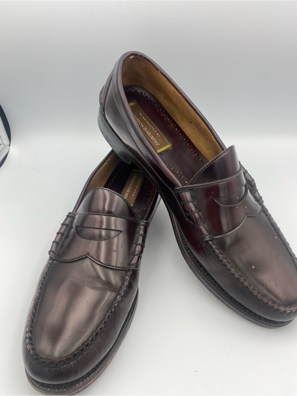 Johnston & Murphy Men’s Burgundy Penny Loafers
